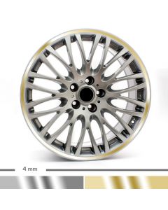 Felgenrandaufkleber Chrom 4mm Motorrad