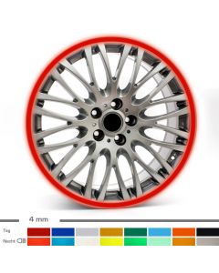 Felgenrandaufkleber 4mm reflektierend Auto