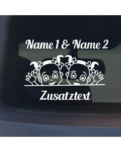 Babyaufkleber "Anna&Marie" mit Wunschname