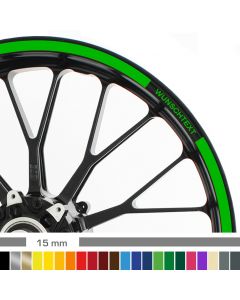 Felgenrandaufkleber Motorrad 15mm 20 Stk