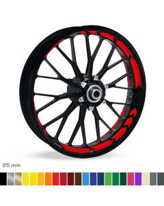 Felgenbettaufkleber Arrow-Design für Motorrad in 25mm