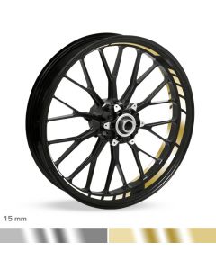Felgenbettaufkleber GP-Design Chrom 15mm