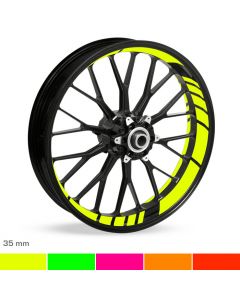 Felgenbettaufkleber GP-Design Neon 35mm