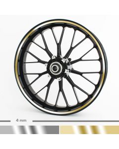 Felgenrandaufkleber Chrom 4mm Motorrad