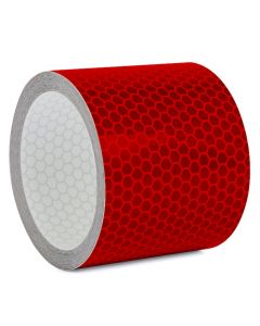 Reflektorband mit Wabenmuster 5cm breit - Rot