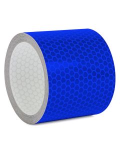 Reflektorband mit Wabenmuster 5cm breit - Blau