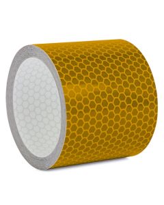 Reflektorband mit Wabenmuster 5cm breit - Gelb