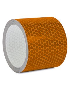 Reflektorband mit Wabenmuster 5cm breit - Orange