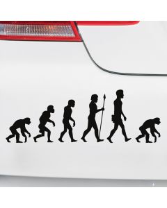 Autoaufkleber Evolution Affe