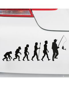 Autoaufkleber Evolution Angeln