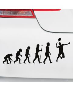 Autoaufkleber Evolution Badminton