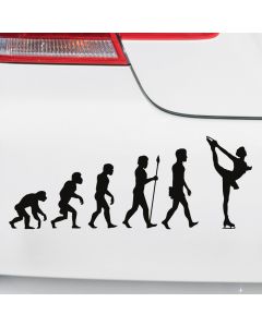 Autoaufkleber Evolution Eiskunstlauf