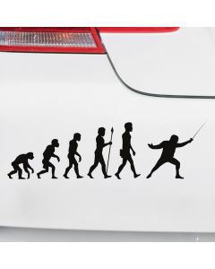 Autoaufkleber Evolution Fechten