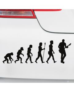 Autoaufkleber Evolution Gitarrist