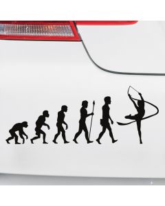 Autoaufkleber Evolution Rhythmische Sportgymnastik