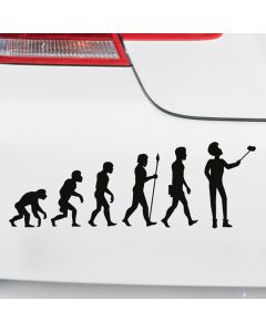 Autoaufkleber Evolution Selfie