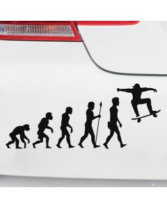 Autoaufkleber Evolution Skateboarder