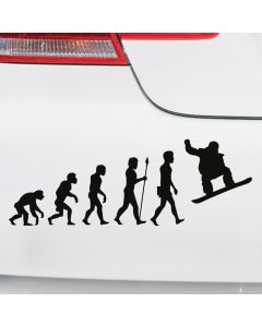Autoaufkleber Evolution Snowboarden