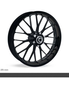 Felgenbettaufkleber Arrow-Design 25mm Carbon