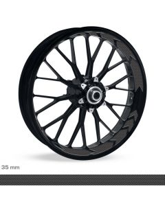 Felgenbettaufkleber Arrow-Design 35mm Carbon