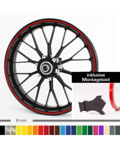 Felgenrandaufkleber Auto 6mm
