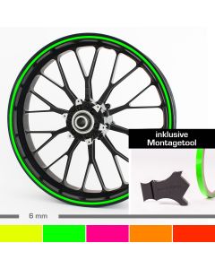 Felgenrandaufkleber Chrom 4mm Motorrad