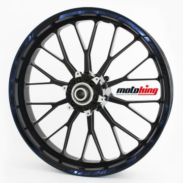 Felgenrandaufkleber RS blaue Blitze