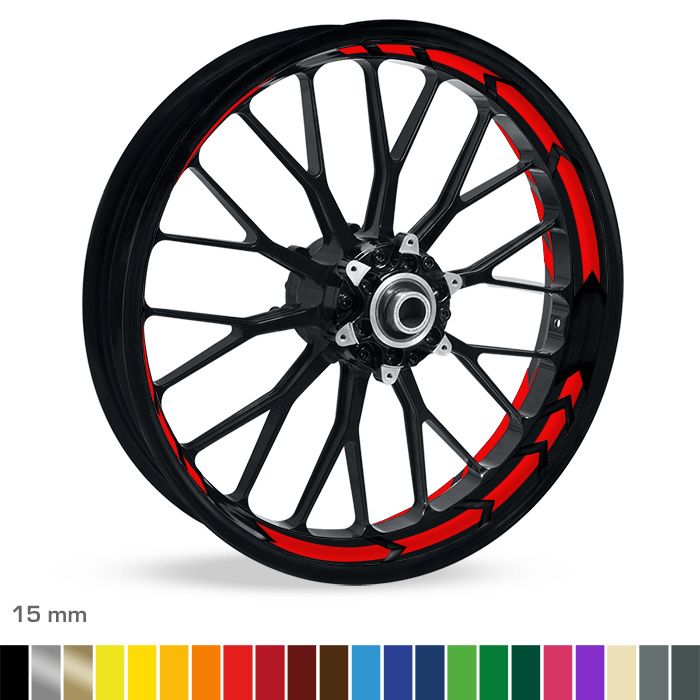 Felgenbettaufkleber Arrow-Design 15mm main product photo