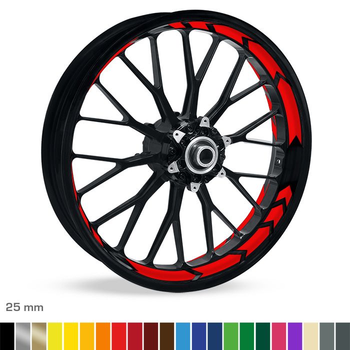 Felgenbettaufkleber Arrow-Design 25mm main product photo