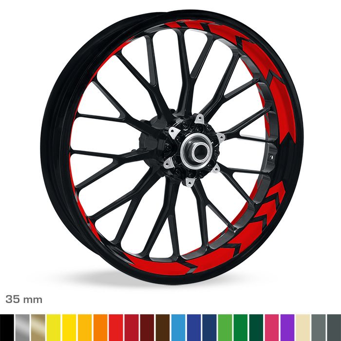 Felgenbettaufkleber Arrow-Design 35mm main product photo