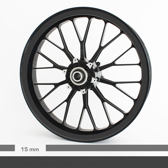 Felgenrandaufkleber Carbon Optik 15mm Motorrad main product photo