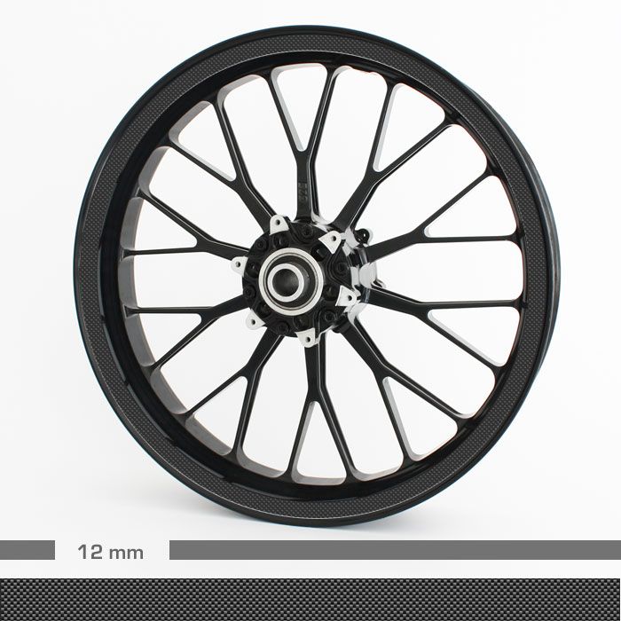 Felgenrandaufkleber Carbon Optik 12mm Motorrad main product photo
