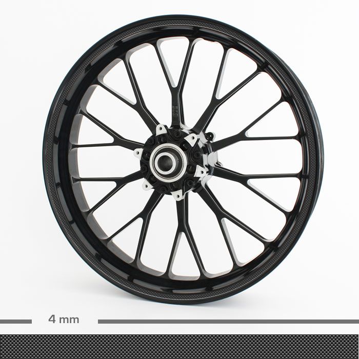 Felgenrandaufkleber Carbon Optik 4mm Motorrad main product photo