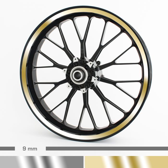 Felgenrandaufkleber Chrom 9mm Motorrad main product photo
