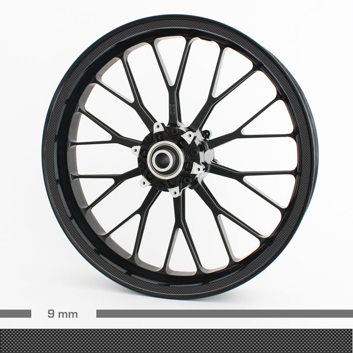 Felgenrandaufkleber Carbon Optik 9mm Motorrad main product photo