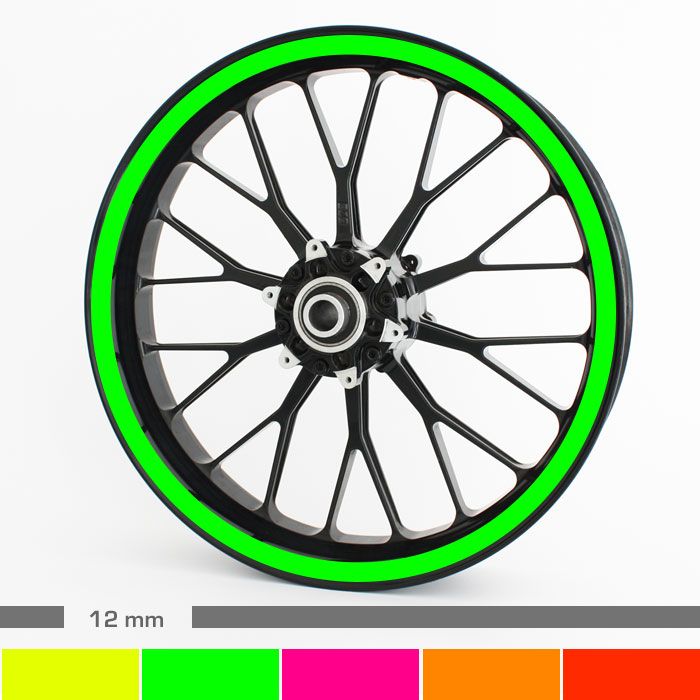 Felgenrandaufkleber Neon 12mm Motorrad main product photo