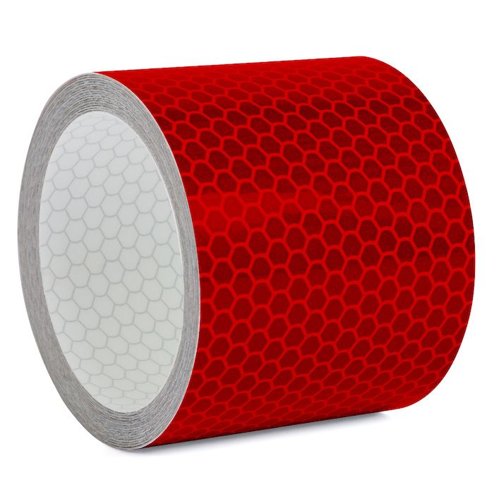 Reflektorband mit Wabenmuster 5cm breit - Rot main product photo