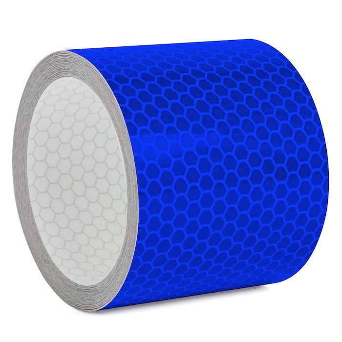 Reflektorband mit Wabenmuster 5cm breit - Blau main product photo