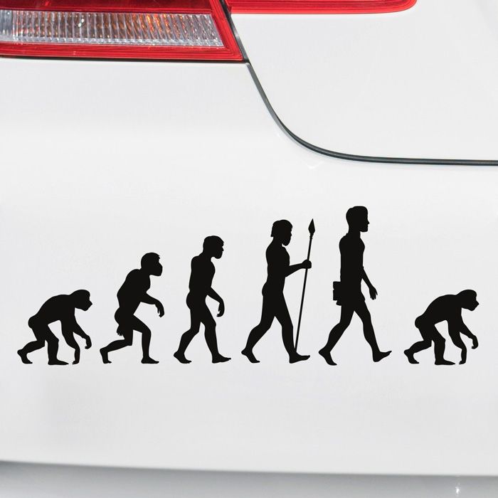 Autoaufkleber Evolution Affe main product photo