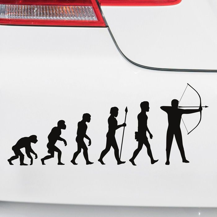 Autoaufkleber Evolution Bogenschießen main product photo