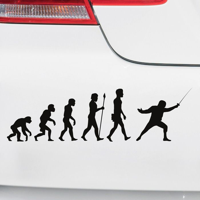 Autoaufkleber Evolution Fechten main product photo