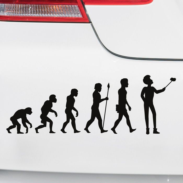 Autoaufkleber Evolution Selfie main product photo