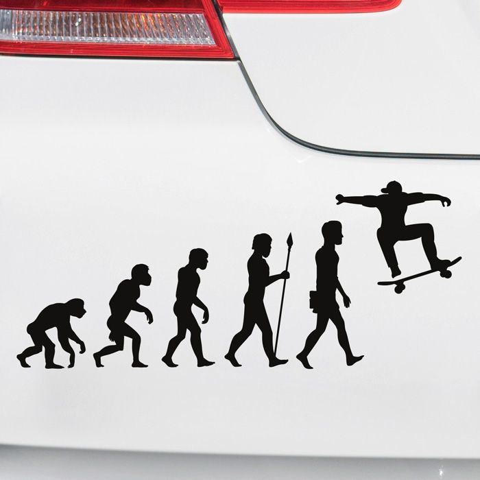 Autoaufkleber Evolution Skateboarder main product photo
