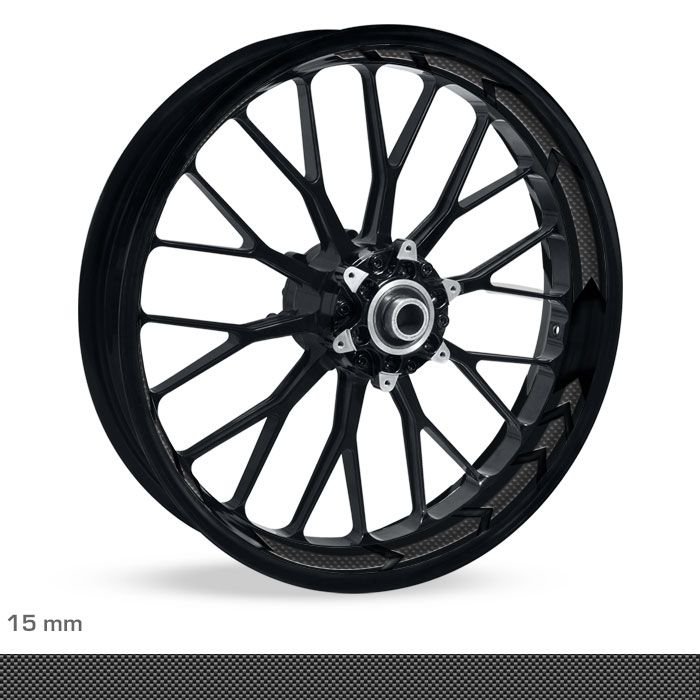 Felgenbettaufkleber Arrow-Design 15mm Carbon Optik main product photo
