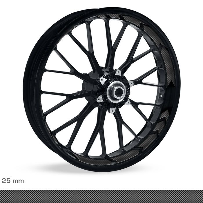 Felgenbettaufkleber Arrow-Design 25mm Carbon Optik main product photo