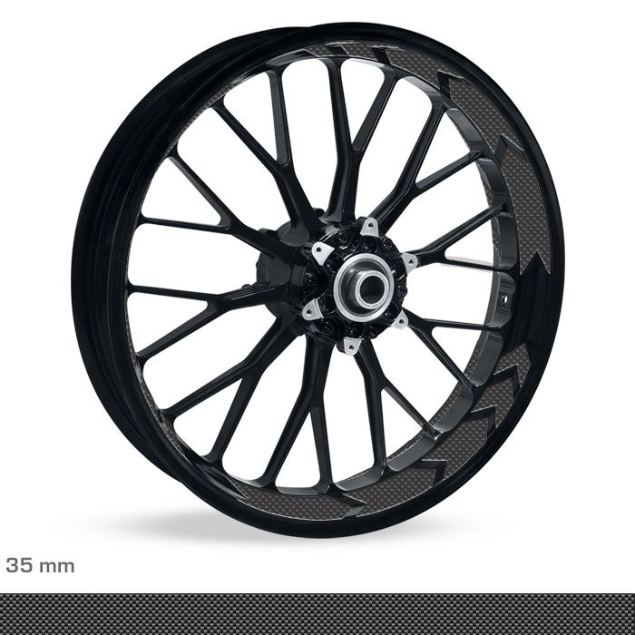 Felgenbettaufkleber Arrow-Design 35mm Carbon Optik main product photo