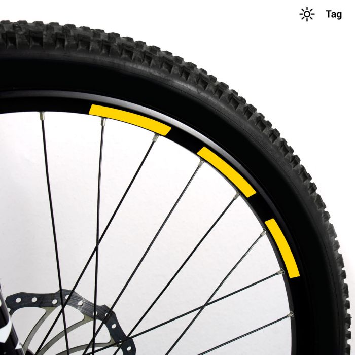 Reflektor-Aufkleber-Set 10mm für Mountainbike Gelb main product photo