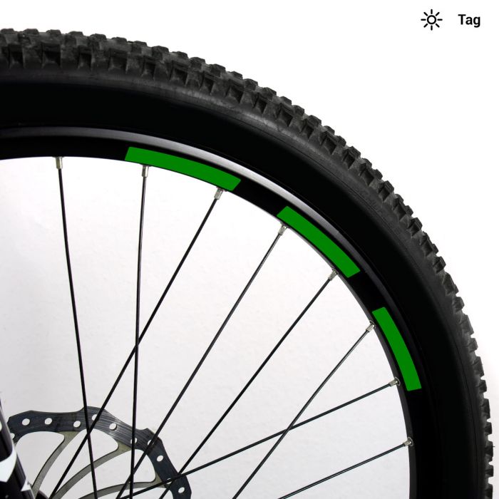 Reflektor-Aufkleber-Set 10mm für Mountainbike Grün main product photo