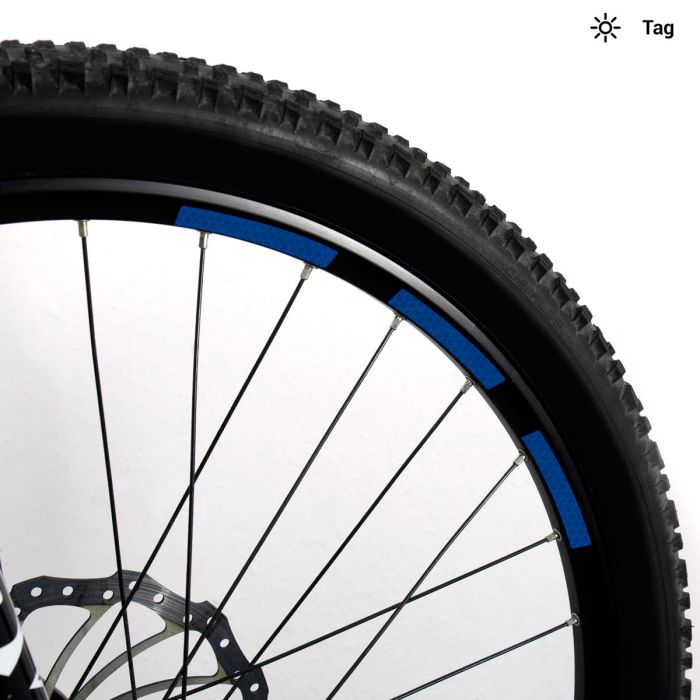 Reflektor-Aufkleber-Set mit Wabenmuster 10mm für Mountainbike Blau main product photo