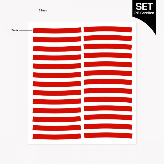 Reflektor-Aufkleber-Set, 7mm, 26 Stück